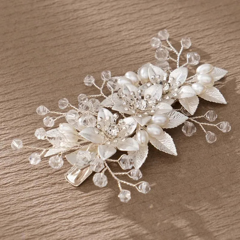 Pearl Flower Bridal Hair Comb for Women