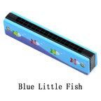Wooden Harmonica Musical Instrument Toy for Early Learning Kids