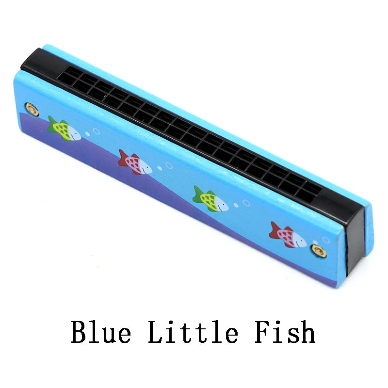 Wooden Harmonica Musical Instrument Toy for Early Learning Kids