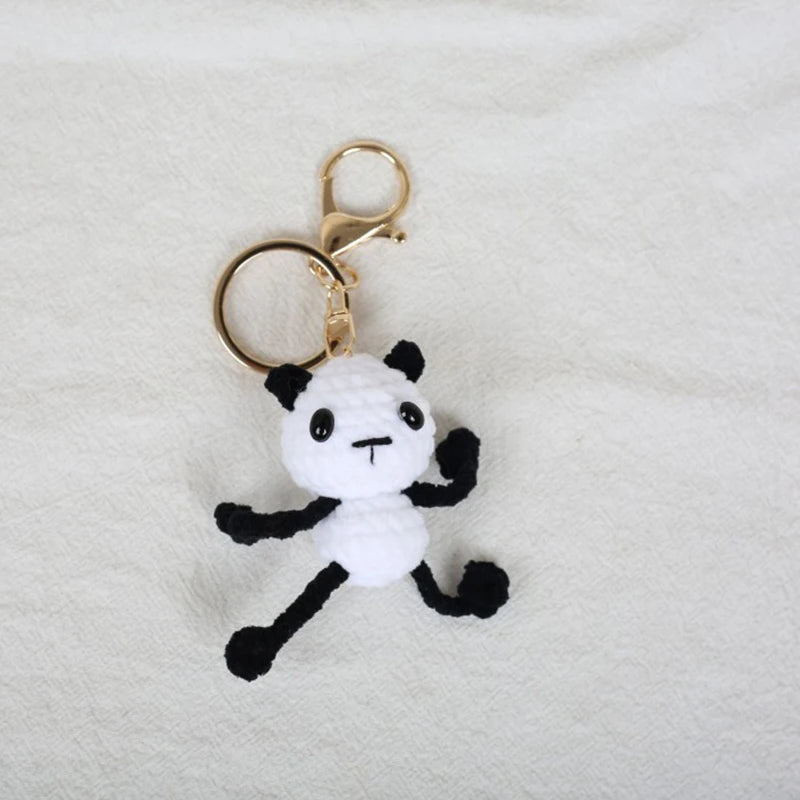 Mini Animal Crochet Keychain Cute Knitted Doll Keyring
