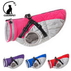 Winter Warm Dog Clothes with Harness Waterproof Pet Dog Jacket for Small Large Dogs Puppy Clothing French Bulldog Coat