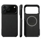 for Magsafe Case for iPhone 17 15 16 18 Pro Max Air Lychee Natural Cowhide Leather Magnetic Protector Luxury Phone Back Cover