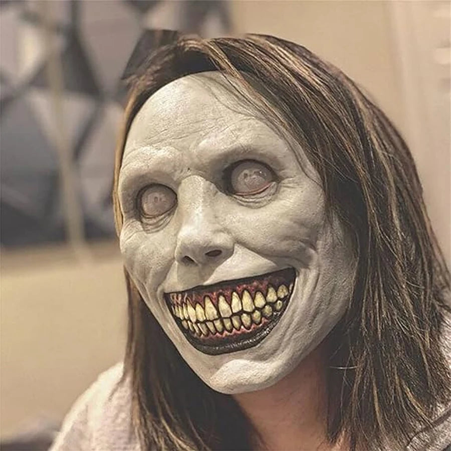 Scary Mask Halloween Horror Mask Scariest Creepy White Mask With Eye, Evil Role-playing Props, Party Props