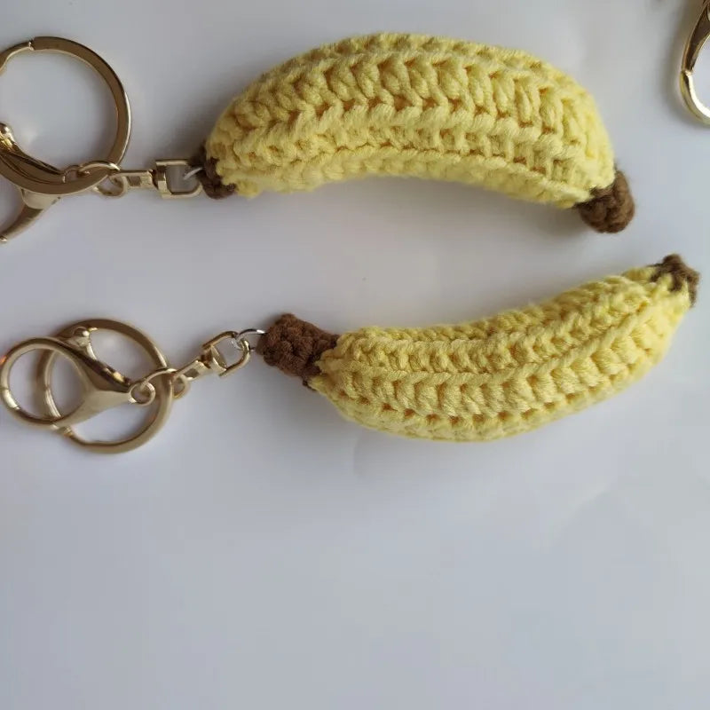 Cute Fruit Crochet Keychain Strawberry Cherry Bag Charm