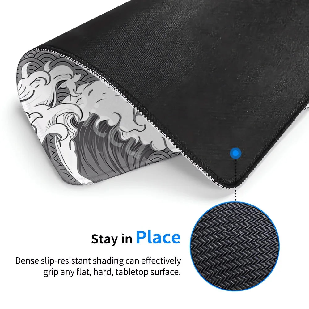 Gaming Mice Mat Great Wave Art Control Mousepad Anti-slip Small Deskmat Pc Gamer Accessoires 18x22cm Lock Edge Speed KeyboardPad
