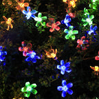 LED Solar Cherry Blossom Light String Outdoor Courtyard Decoration Festival Cherry Blossom Waterproof Atmosphere Light String