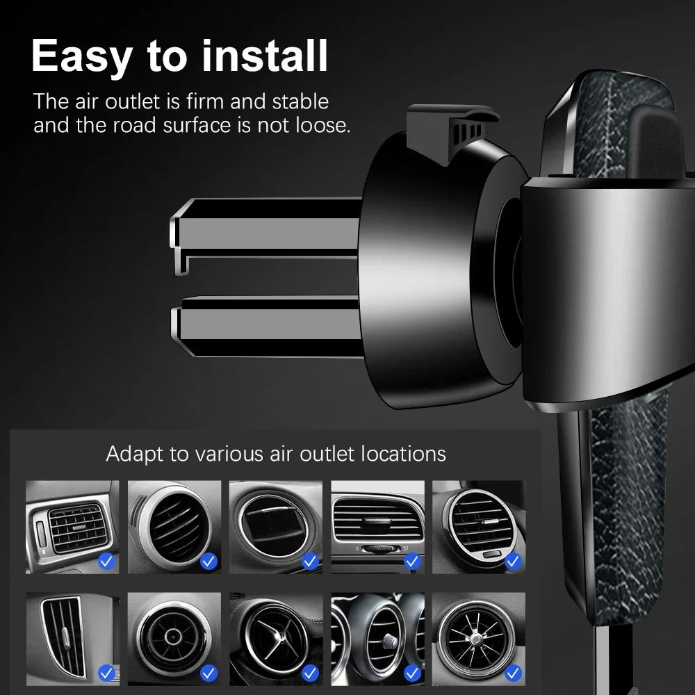 Gravity Support Bracket Car Mobile Phone Holder Car Air Vent Clip Mount Bracket For iPhone Xiaomi Samsung GPS Navigation Holder