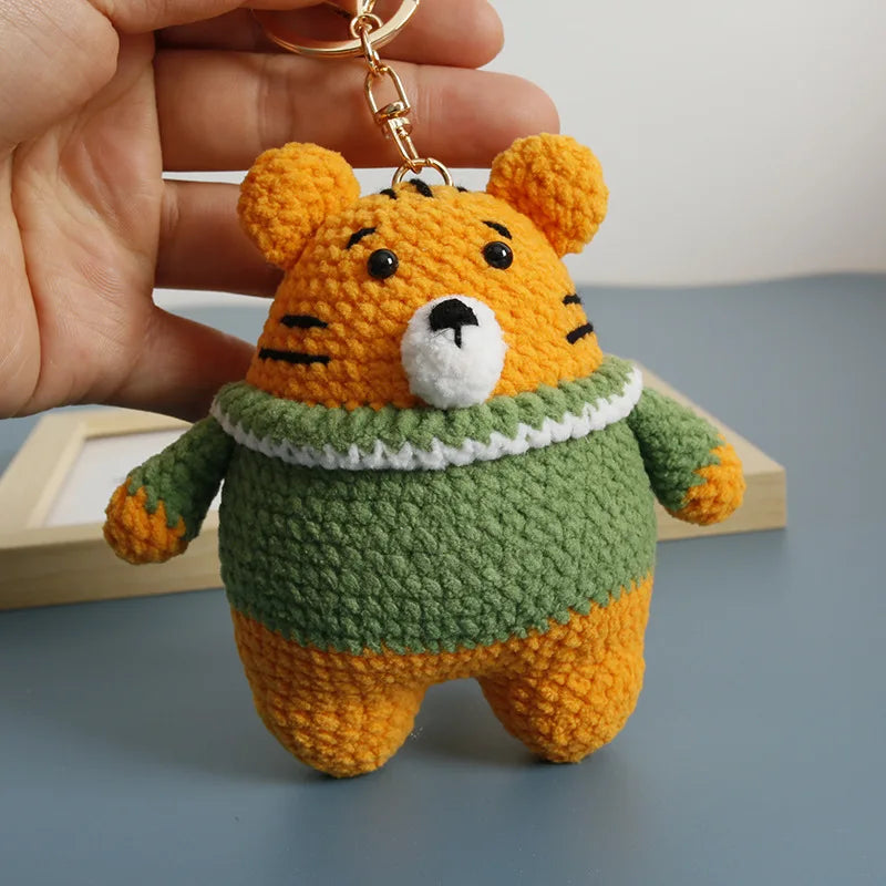 Cute Crochet Animal Doll Keychain Sheep Puppy Bag Charm