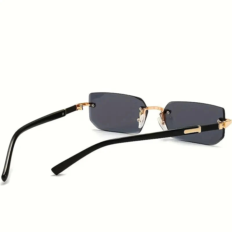Rimless Rectangle UV400 Fashion Sunglasses for Men & Women