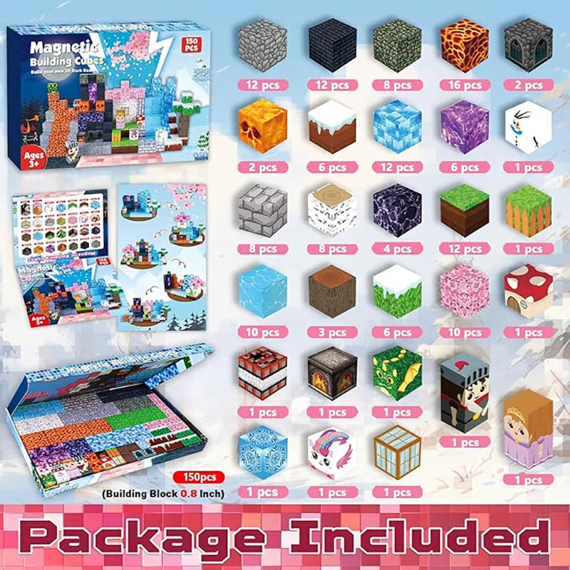Magnetic Tiles Building Blocks – STEM Educational Toy Set