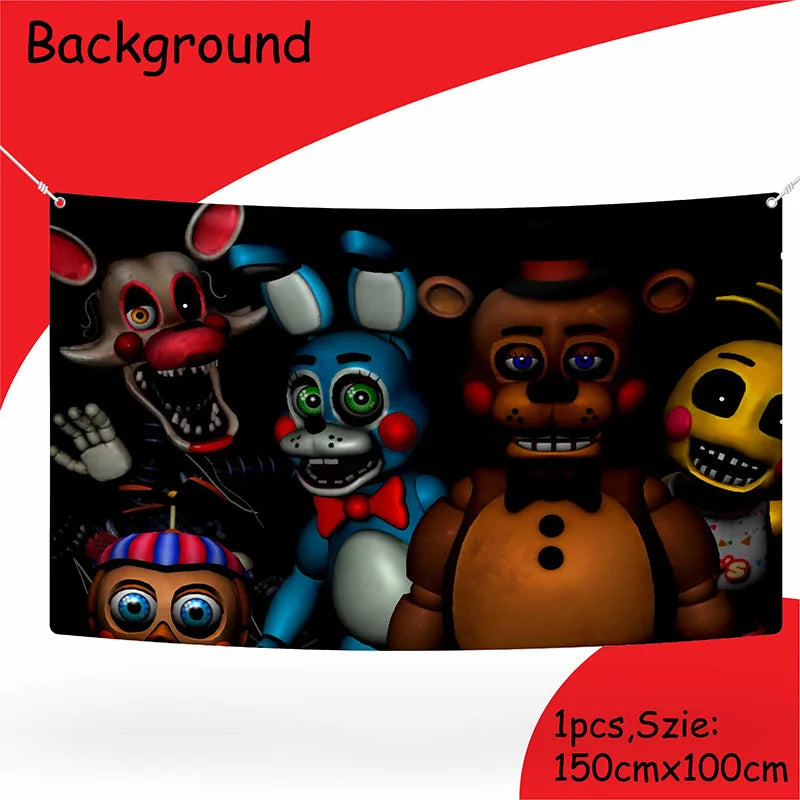 FNAF Five Nights Freddyed Birthday Party Decorations Kids Disposable Tableware Cup Plate Napkin Straw Baby Shower Supplies Event
