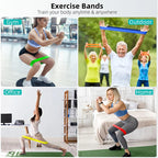 Resistance Bands Fitness Yoga Exercise Loop Set for Strength Training & Workouts