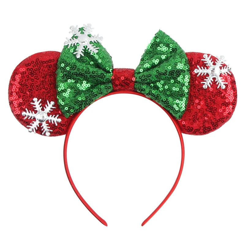 Sequin Mouse Ears Bow Headband for Women & Girls