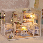 Kitten Mini Doll House 3D Wooden Puzzle DIY Miniature Building Kit