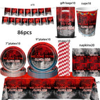 Horror Movie Stranger Theme Birthday Party Decoration Tableware Tablecloth Cup Plate Napkin Baby Shower Party Favors Supplies