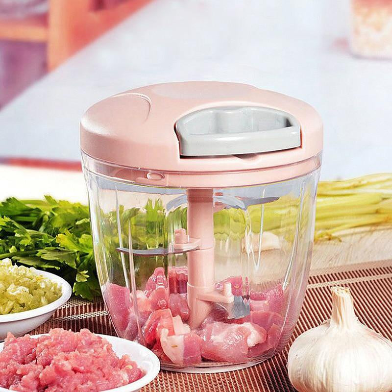 Manual Garlic Chopper – Meat Mincer & Vegetable Cutter Tool