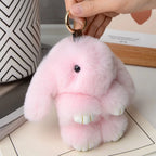 15cm Rabbit Fur Keychain Plush Bag & Car Charm