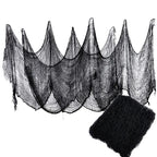 2/4m Horror Halloween Decoration Black Gauze Artificial Spider Web For Haunted House Halloween Party Home Decor Scary Scene Prop