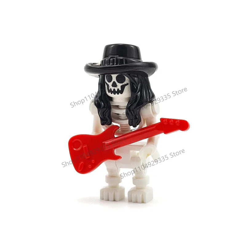 Halloween Scene Building Blocks Skeletons Ghosts Army King Assembled Charactesrs Figures DIY Accessories Bricks Toys Kids Gifts