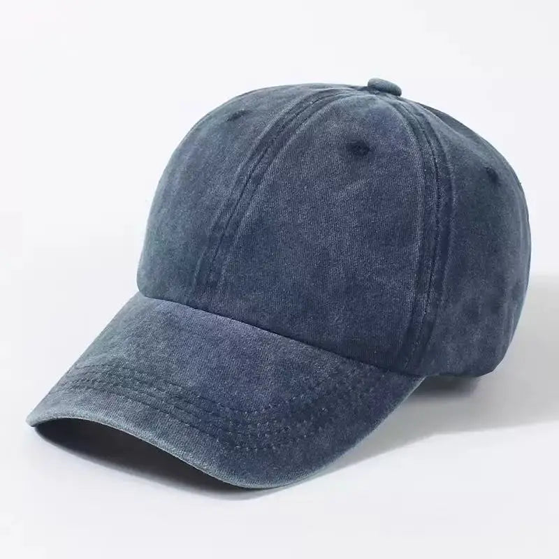 Washed Cotton Adjustable Baseball Cap for Everyday Casual Style