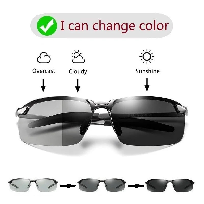 Photochromic Polarized UV400 Driving Sunglasses for Men