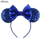 Embroidered Sequin Ears Bow Headband for Women & Girls