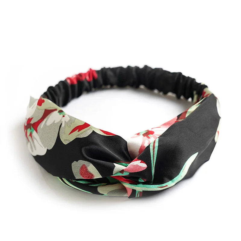 Boho Cross Knot Elastic Headband for Women