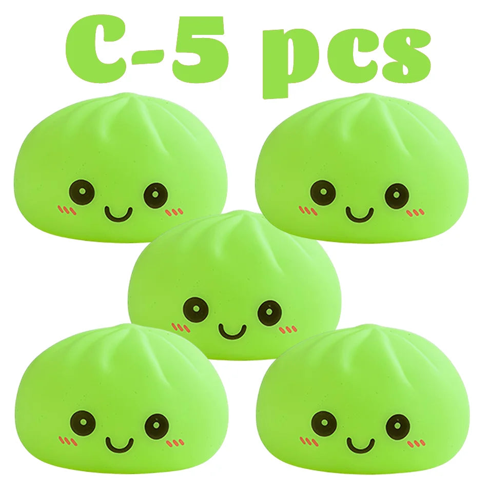 Simulation Dumplin Toy Night Light Soft Dumplings Soft Cute Steamer Birthday Gift Prank Props Colorful Dumping Toy Squishy Gifts