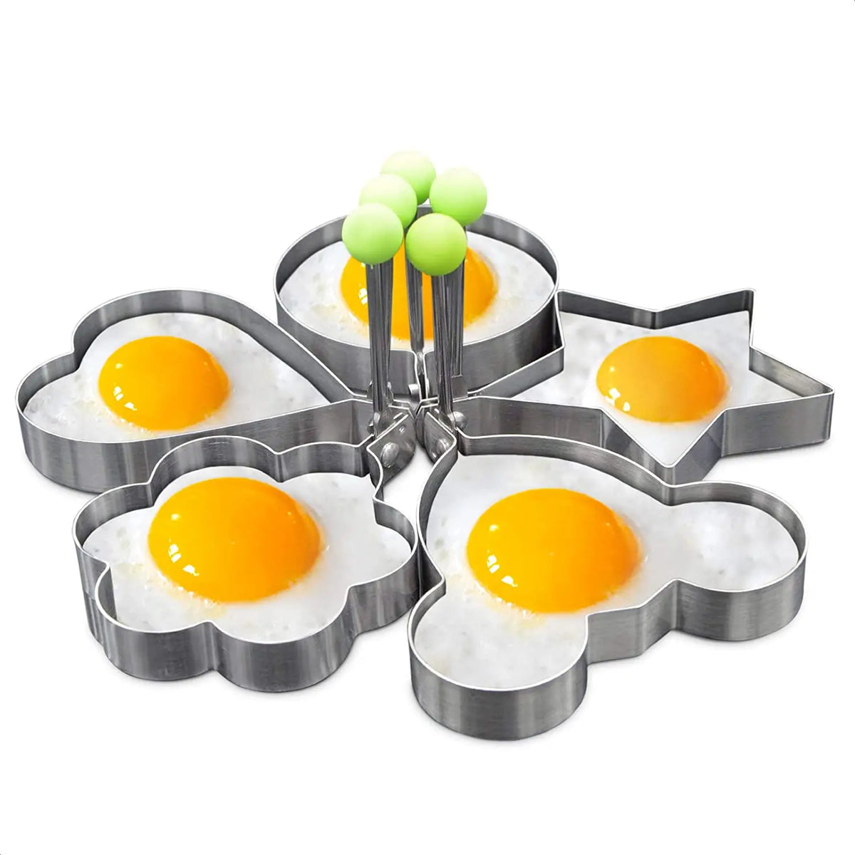 Stainless Steel Heart Fried Egg Mold for Pancakes and Omelettes