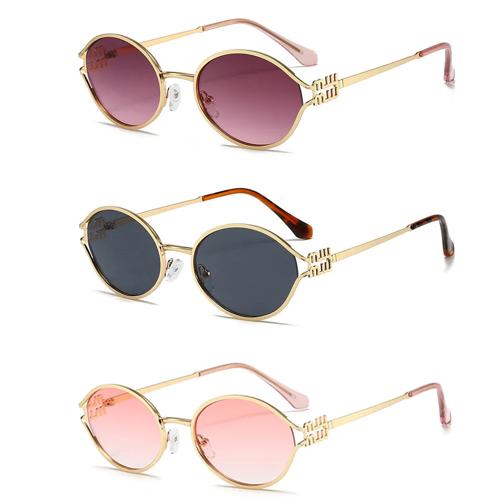 Retro Oval 90s Cat Eye UV400 Sunglasses for Women