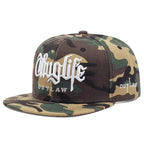 Thug Life Embroidery Snapback Baseball Cap for Streetwear Style