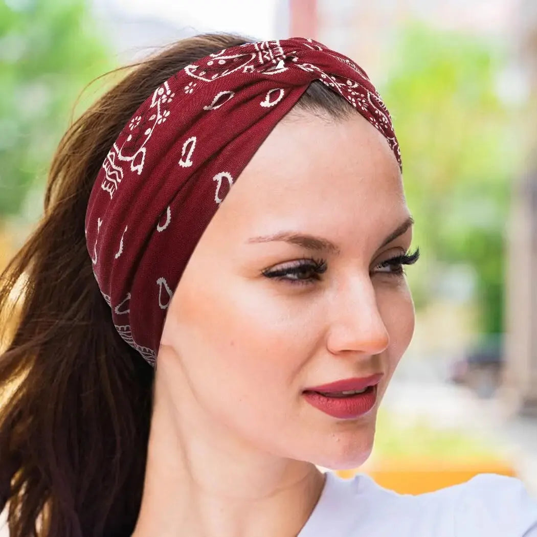Stretchy Wide Knotted Yoga & Sports Headband for Women