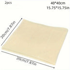 2PCS Cotton Steamer Cloth for Soy Milk Filtering and Food Steaming