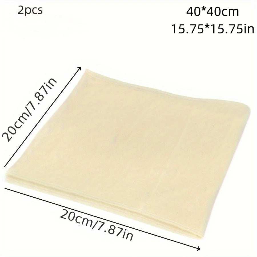 2PCS Cotton Steamer Cloth for Soy Milk Filtering and Food Steaming