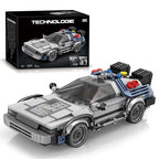 1:24 Classic Movie Racing Car Building Blocks MOC Model Sport Cars Toys Back Future Bricks Vehicle Festival Gifts for Boys Kids
