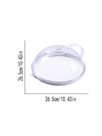 Microwave Food Splash Proof Cover Transparent Lid with Steam Vent & Handle