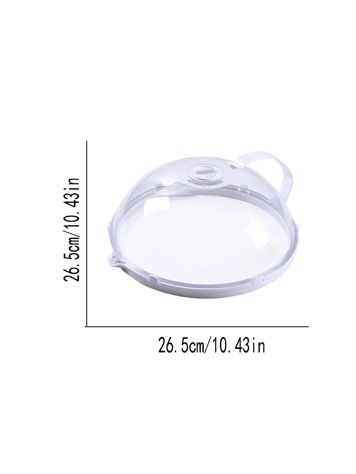 Microwave Food Splash Proof Cover Transparent Lid with Steam Vent & Handle