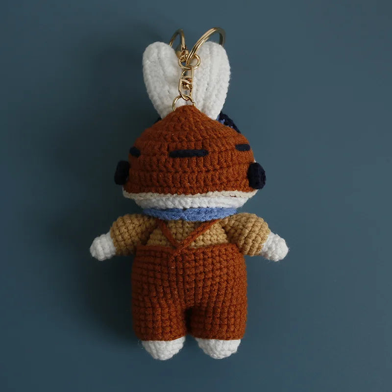 Cute Mushroom Rabbit Crochet Keychain Bunny Bag Charm