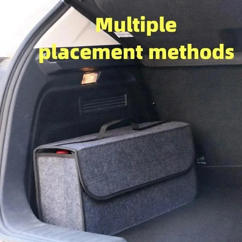 Large Car Trunk Storage Bag Soft Felt Organizer Anti-Slip Boot Compartment Accessory for Vehicle Tool And Item Organization
