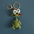 Cute Crochet Parrot Keychain Handmade Bird Bag Charm