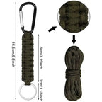 Tactical Paracord Keychain Survival Lanyard with Carabiner Cli