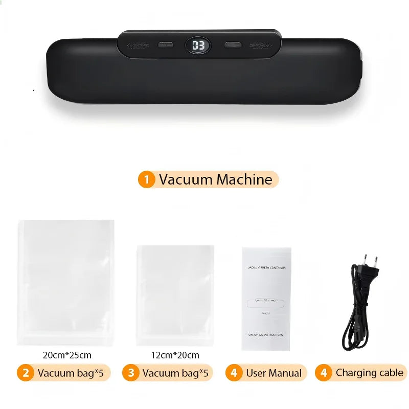 HomeFish Food Vacuum Sealing Machine – Compact Kitchen Food Preservation Sealer