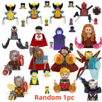 Blind Box Mini Building Blocks TV6205 Figures Big Goblin Spiderman Iron Man Venom Captain Hawk Deadpool Armor Christmas Gift Toy