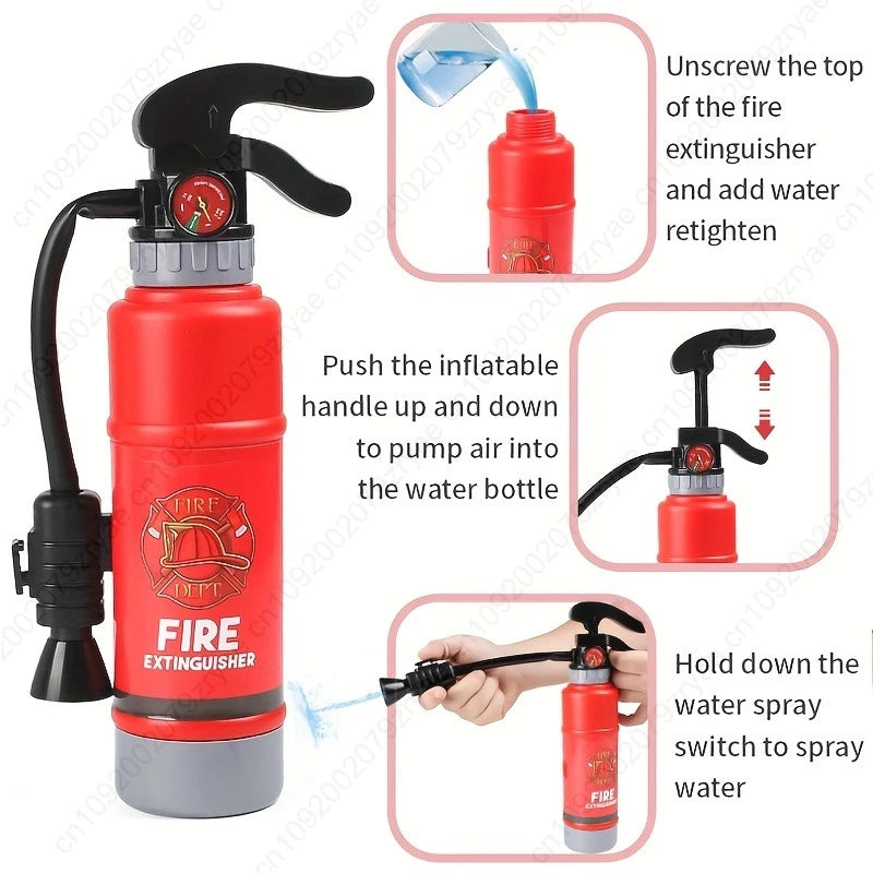 Mini Fire Extinguisher Water Toy for Outdoor Summer Fun Kids