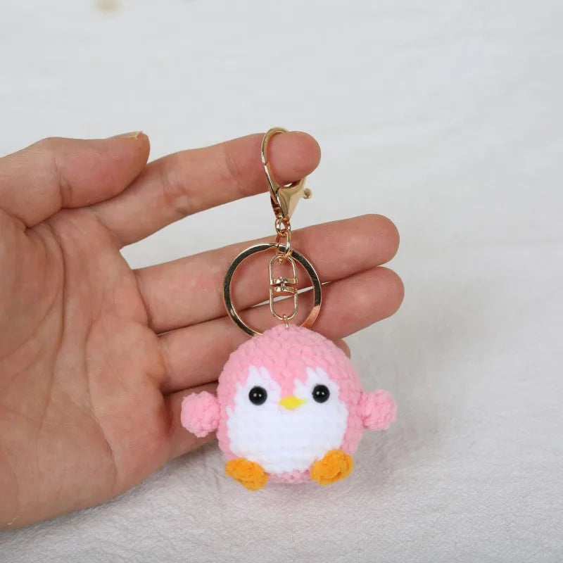 Mini Penguin Crochet Keychain Cute Animal Bag Charm