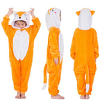 Cartoon Kigurumi For Children Kids' Animal Onesie Pyjamas Dog Wolf Dragon Dinosaur Halloween Carnival One-piece Costume Homewear