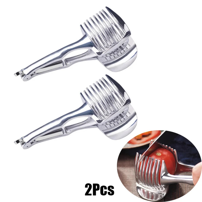 Stainless Steel Fruit Slicer Clip for Tomato, Onion and Citrus