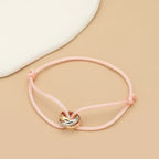 Simple Fashion Unisex Bracelet 3 Metal Round Circle Accessory Adjustable Men's Rope Bracelet for Women Jewelry Gifts