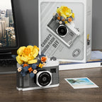 SLR Camera Mirror Flower Model Building Block Set - Creative Trendy Ornament Educational Toy for Children Gift