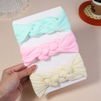 3PCS Cable Knit Elastic Baby Girl Headbands Set